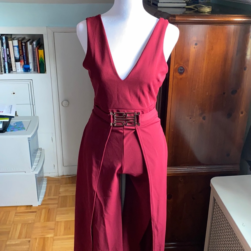 Women’s dressy romper- burgundy- size Small